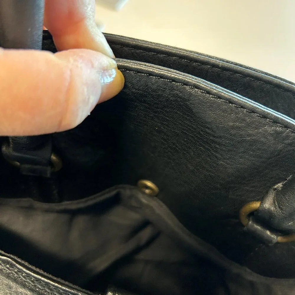 Etienne Aigner Soft Leather Small Top Handle Purse 9" tall x 12" wide x 3" deep - Picture 3 of 10